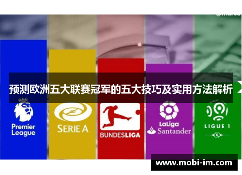 预测欧洲五大联赛冠军的五大技巧及实用方法解析